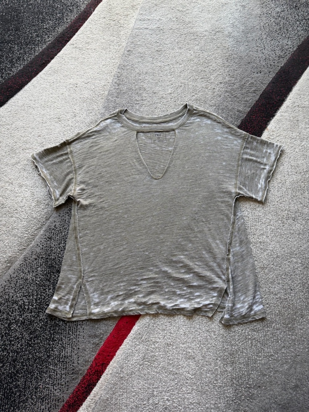 We The Free Jordan Green V Cut Out Tee